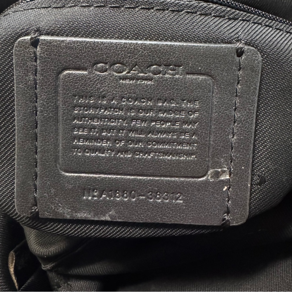 Coach Taylor Tote Light Gold/Black Pebble Leather Zip Top Closure Purse - Picture 8 of 14